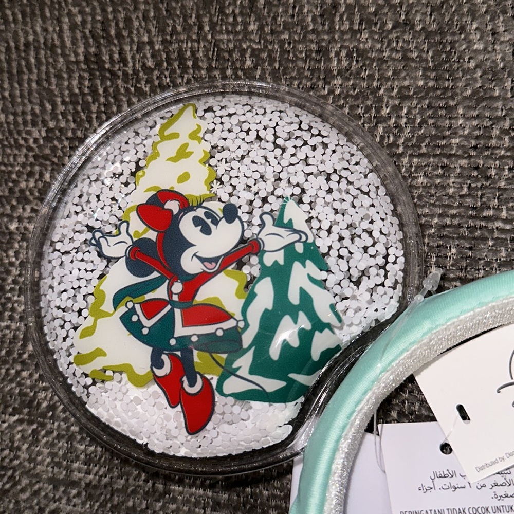 Disney Minnie and Mickey Holiday Christmas Snow Globe Ears - Picture 3 of 6